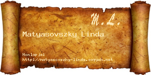 Matyasovszky Linda névjegykártya